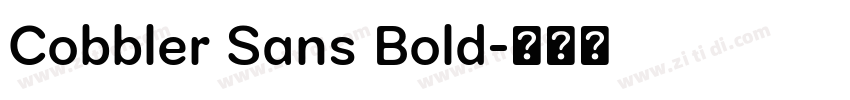 Cobbler Sans Bold字体转换